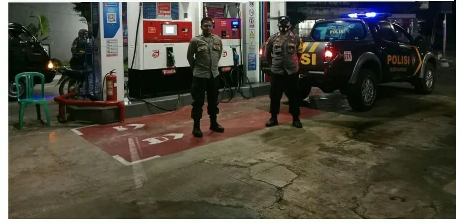 Polsek Kalipucang Polres Pangandaran Laksanakan Patroli Biru Antisipasi Gangguan Kamtinmas di wilayah Hukum Polsek Kalipucang