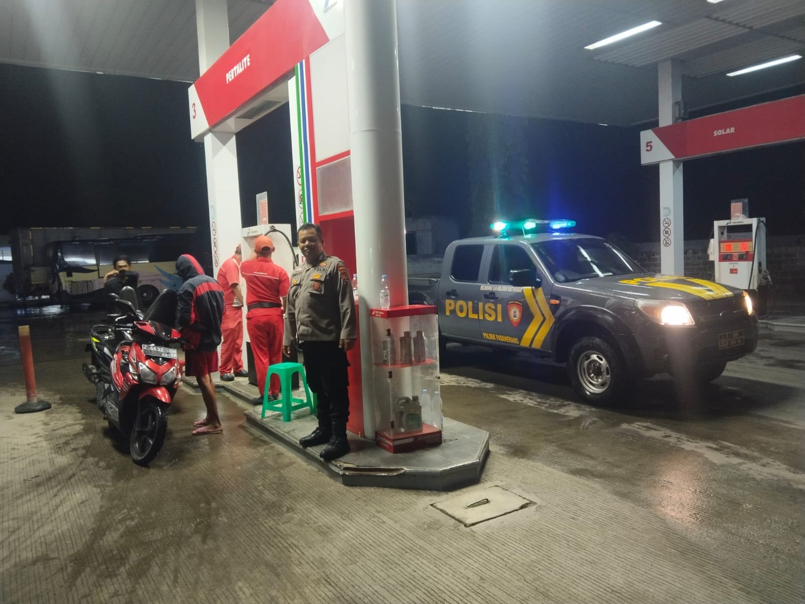 Polsek Padaherang Laksanakan Patroli Biru (Blue Light KRYD) Ciptakan Rasa Aman di Malam Hari