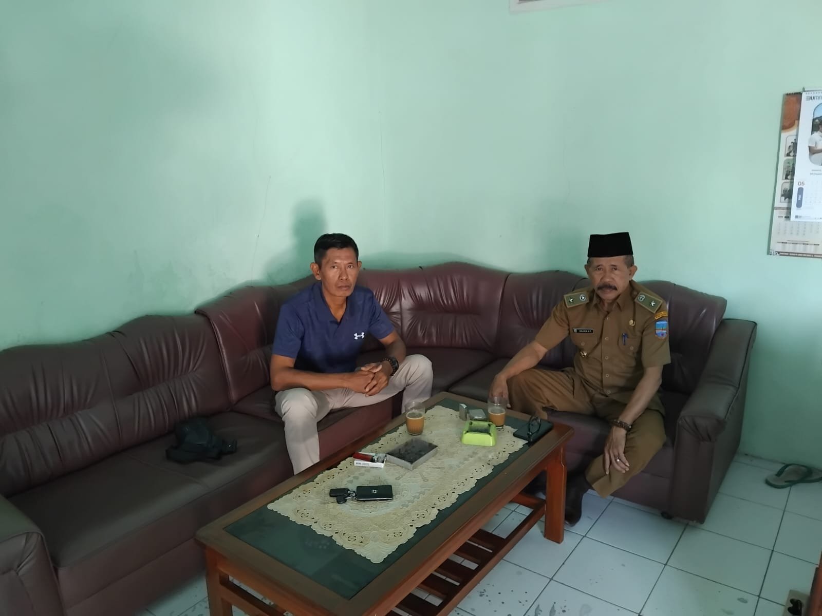 Kanit Reskrim Polsek Padaherang Sambangi Kepala Desa Sukamaju, Tingkatkan Sinergi untuk Harkamtibmas