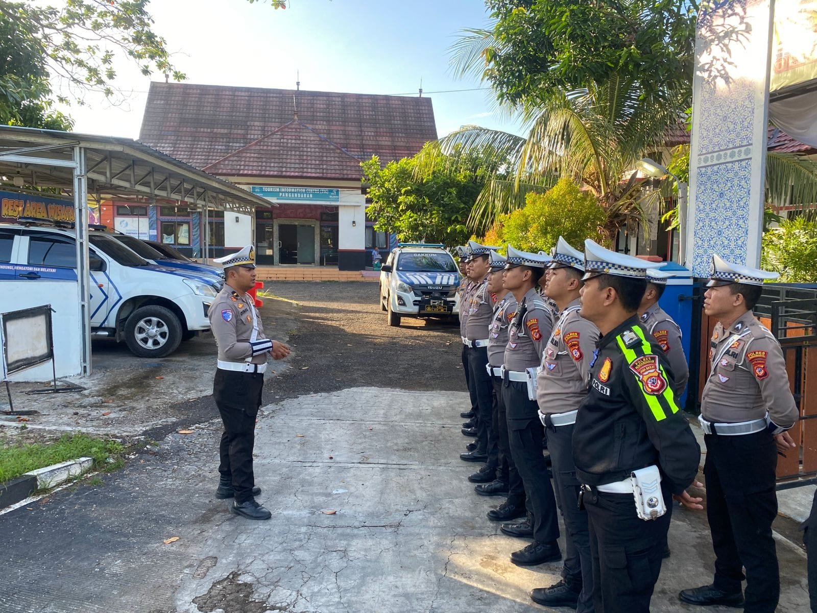 Apel pagi Satlantas Polres Pangandaran