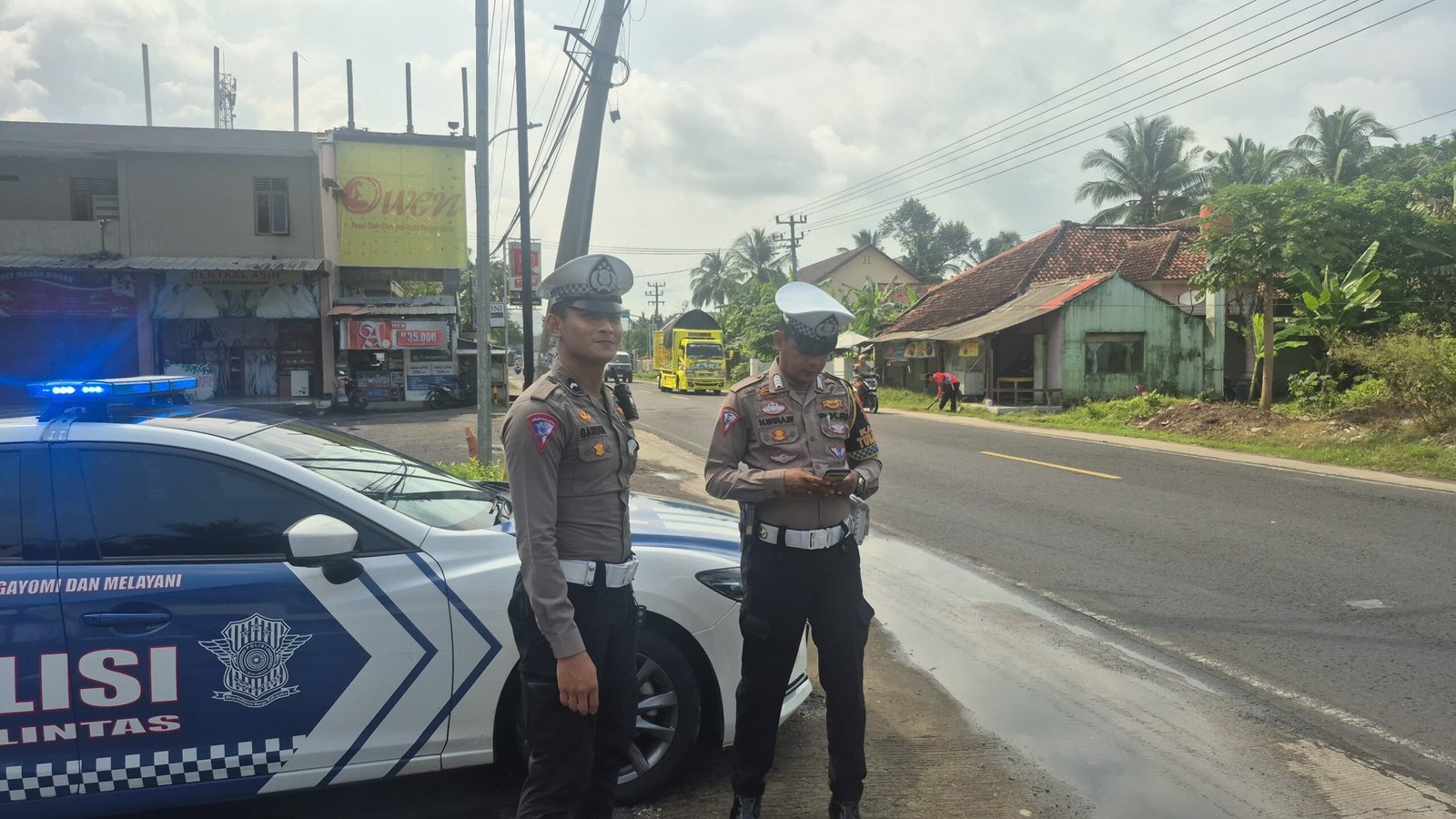 Patroli lalu lintas Polres Pangandaran