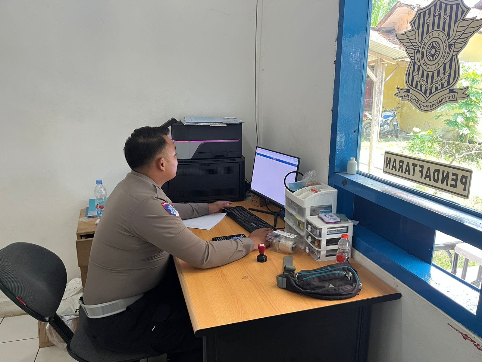 Polantas Menyapa Hari Ini: Satlantas Polres Taput Gelar Sosialisasi Perpanjangan STNK dan Pajak Tahunan