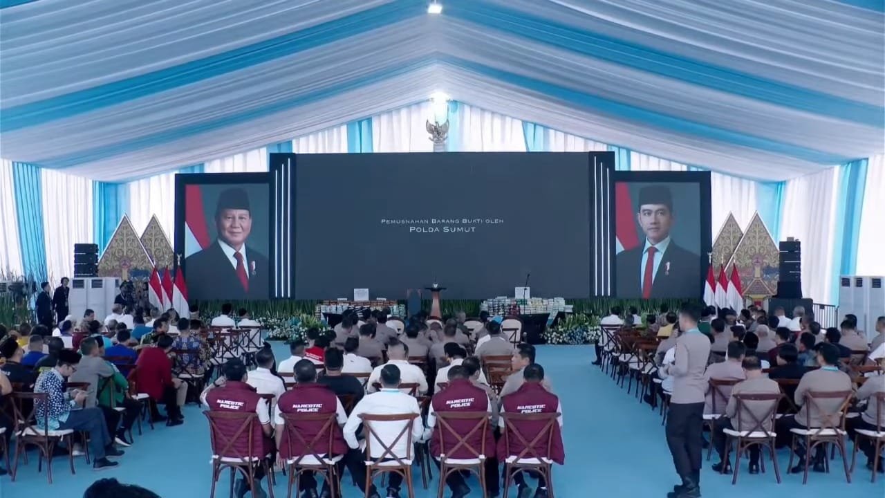 Presiden Prabowo Pimpin Pemusnahan 214,84 Ton Narkoba Hasil Ungkapan Polri