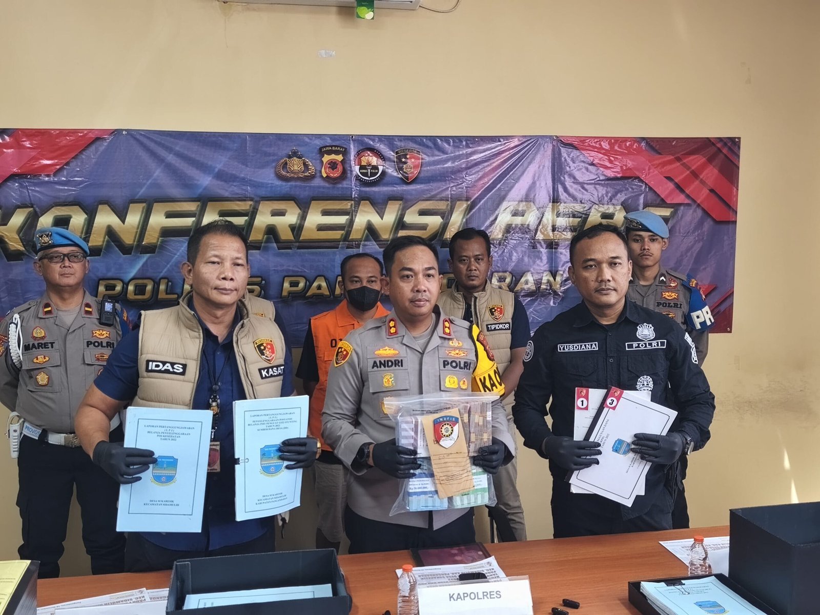 Polres Pangandaran Amankan YS Terkait Dugaan Tindak Pidana Korupsi Dana Desa Sukaresik Tahun 2022