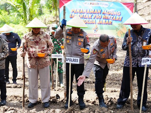 Polres Pangandaran Kelola 11 Hektare Lahan Jagung, Kapolres laksanakan penanaman di Desa Pamotan