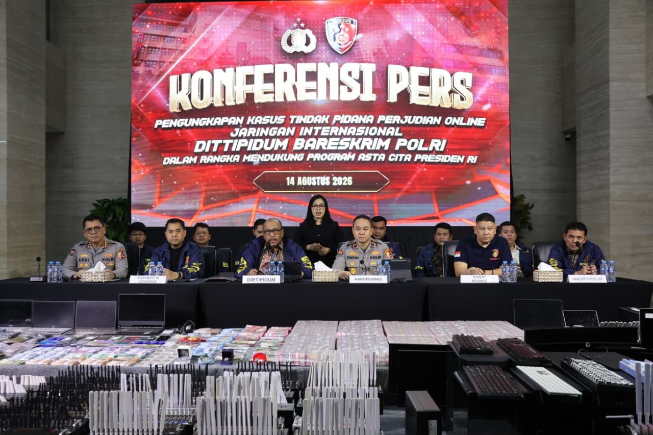 Bareskrim Polri Ungkap Jaringan Judi Online Internasional, Transaksi Capai Rp890 Miliar