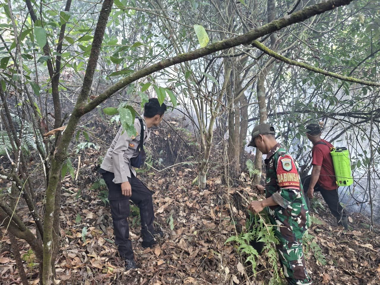 Kebakaran Lahan di Selasari Pangandaran Diduga Akibat Pembakaran Sampah