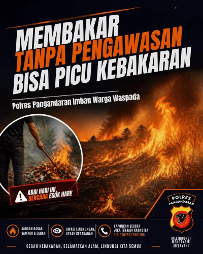 Membakar Tanpa Pengawasan Bisa Picu Kebakaran, Kepolisian Imbau Warga Waspada